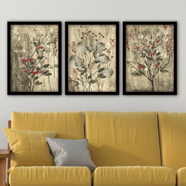 Wallity Cuadro Decorativo Enmarcado Multicolor (3 Piezas)